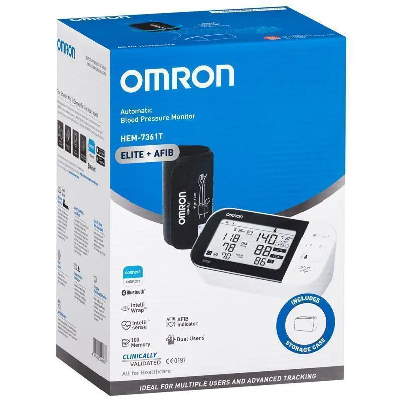 Apex Blood Pressure Monitor: Omron HEM7361T Blood Pressure + AFIB Monitor Bluetooth